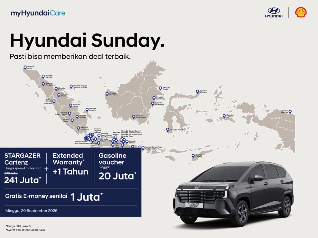 Hyundai Sunday Kembali Hadir di Dealer Hyundai Seluruh Indonesia: Tawarkan Program Servis, Aktivitas Keluarga, dan Berbagai Penawaran Menarik!